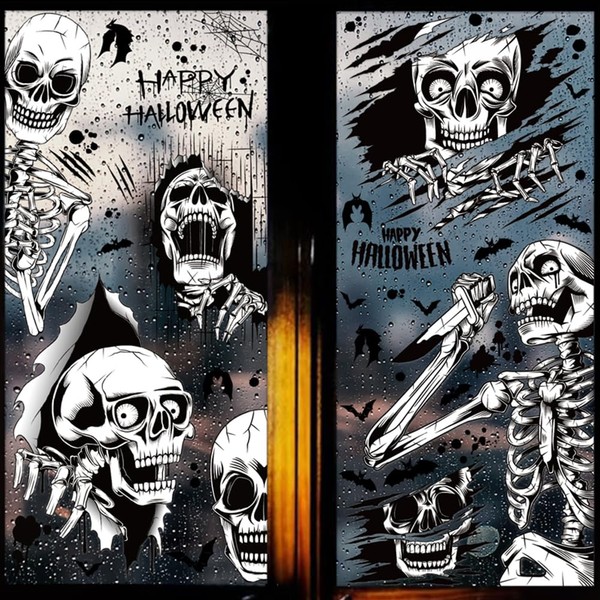Halloween Window Clings for Glass Windows Window Stickers Black Ghost