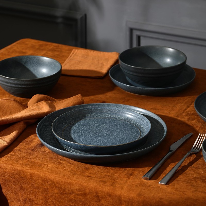 Stone Lain Elio 24-Piece Dinnerware Set Stoneware, Plates and Bowls