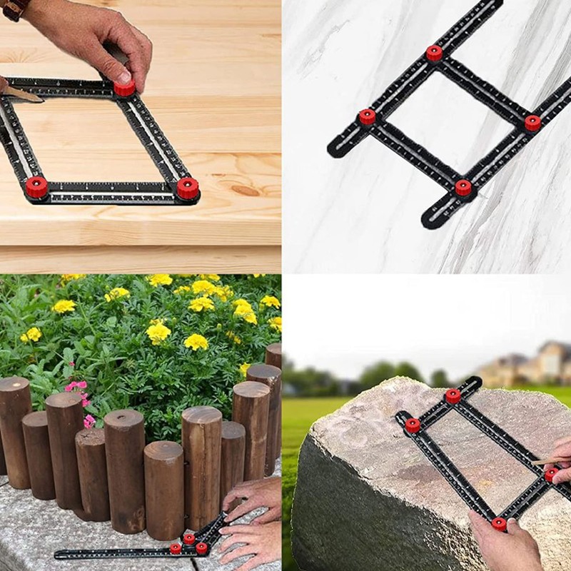 Aluminum Alloy Multi Angle Measuring Ruler Universal Opening Locator Measurement