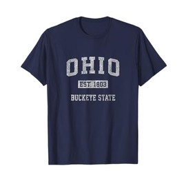 Retro Ohio T-shirt Vintage Athletic Sports Design Tee T-Shirt