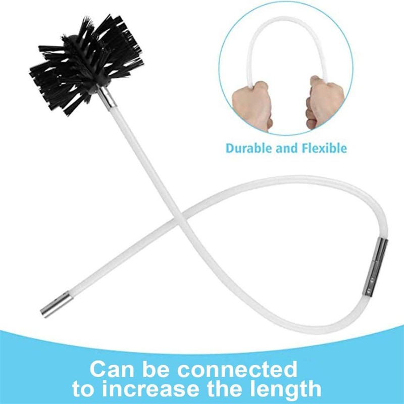 VANPEUSO 20-Feet Dryer Vent Cleaner Kit with Drill Attachment and