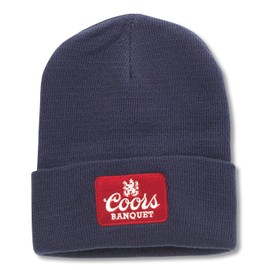 AMERICAN NEEDLE Coors Beer Unisex Cuffed Beanie Warm Headwear, Cuffed Knit Collection, Navy (21019B-COORS-NAVY)