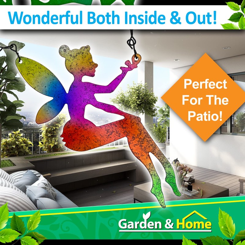 VFM - Garden Fairy Sign Metal Fairy Welcome Sign -