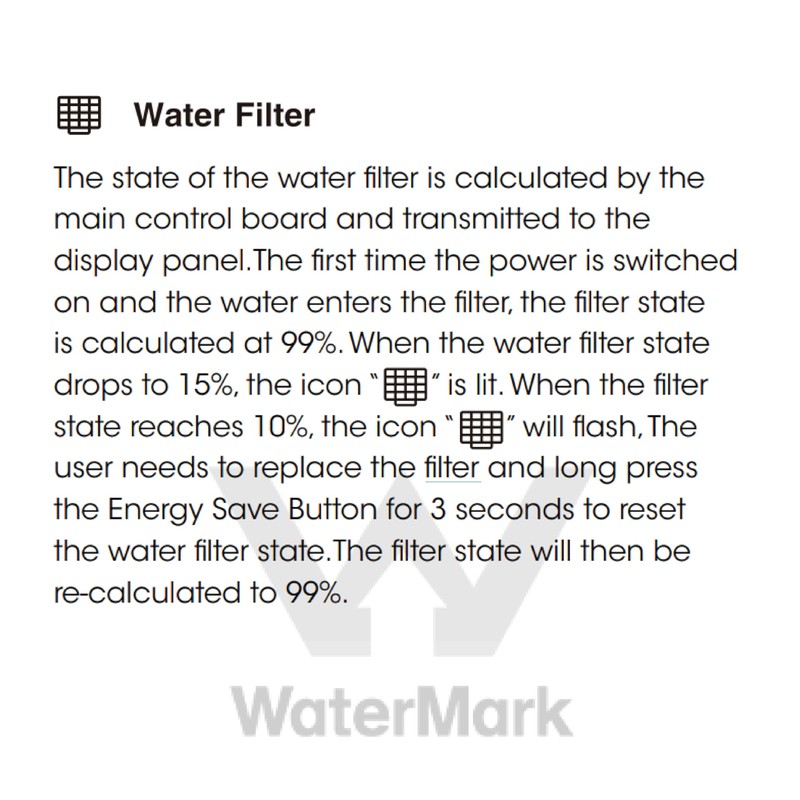 Genuine Aqua Crystal DW2042FR-09/3019986700 Water Filter for Electrolux Westinghouse Smeg