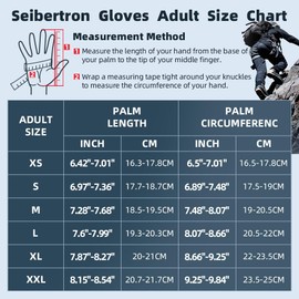 Seibertron Full Finger Padded Palm Lightweight Breathable Climbing Rope Gloves For Climbers, Rock Climbing, Rescue, Adventure, Sailing, Kayaking, Outdoor Sports Black XS
