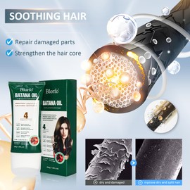 Batana Oil for Hair Growth – 100% Pure Organic & Raw Batana – Promotes Thicker, Stronger Hair, Helps Prevent Hair Loss – Natural for Men & Women – 7.76 oz