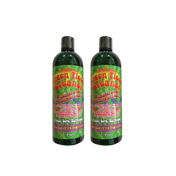 2 Count - Green Piece Cleaner 4 oz - The All Natural Glass Cleaner - Earth Friendly Resin Remover