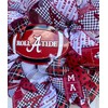 24" Diameter Round University of Alabama Football Wreath, Ribbon and