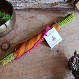 Highest Buddha Incense Sticks, 25 Pack, Handmade, in Sari wrap eco friendly (Midnight Rose)