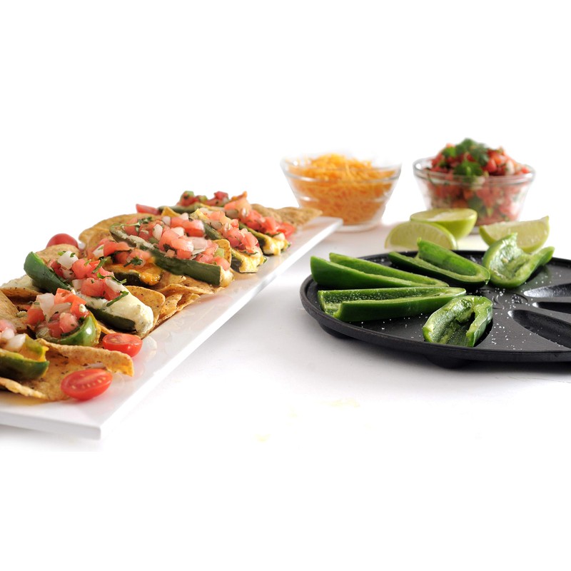 Norpro Pre-Seasoned Pepper Popper Pan, 9-inch, Black