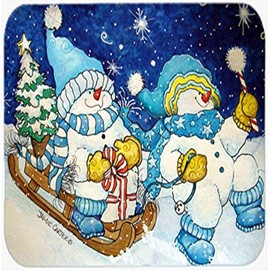 Caroline's Treasures Celebrate the Season of Wonder Snowman Kitchen or Bath Mat, 20 by 30", Multicolor