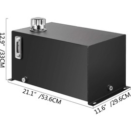 VEVOR Hydraulic Fluid Tank 10 Gal Fuel Tank Heavy Duty Hydraulic Steel Tank Reservoir, Gasoline Transfer Tanks, Hydraulic Reservoir with Strainer Tank Gauge Filter Breather Cap for Tractors & Trucks