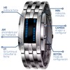 Bluelander Reloj para Hombre LED, Binario, Pantalla Azul, Reloj Digital
