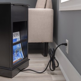 Powell Furniture Butler Black Accent Table with USB Charging Station