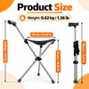 2-in-1 Folding Cane Chair for Walking and Resting – Portable