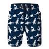 Mens Swim Trunks,Shark Pattern with Various Gestures Quick Dry Bathing