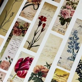 Vintage Style Bookmarks for Women Men, 30PCS (Flower)