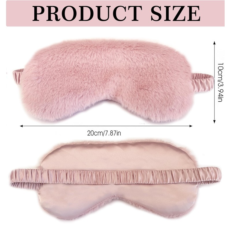Gift Set Includes Ultra-Soft Faux Fur Eye mask with Headband