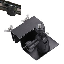 Universal Gutter Mount for Solar Panels & Security Cameras, No-Drill 1/4"-20 Mount Compatible with Ring, Arlo, Eufy, Wyze, Reolink – Weatherproof, Adjustable Bracket (Black)