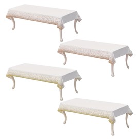 HDGSAFD Pack of 4 Small Polka Dot Printed Tablecloths, Party Decoration Tablecloths, Waterproof Tablecloths, Rectangular Tablecloths, Plastic Tablecloths