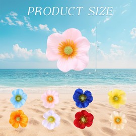 Hair Clip Flower Pack of 8 Hair Accessories Flowers, Flowers Hair Clip 8 Colours Flower Hair Clip, Flower Clips Hair Suitable for Beach, Party, Wedding