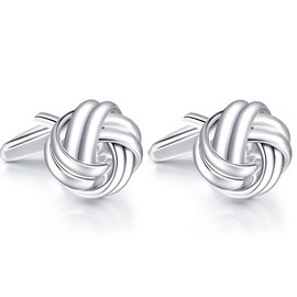 HONEY BEAR Men's Wedding Love Knot Cufflinks, Copper, No Gemstone