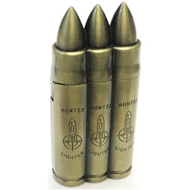 HHB Eclipse Eclipse Collectible Novelty Hunter Triple Bullet Refillable Torch Lighter 1614-3