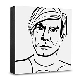 COGNOSCO designersgroup - Photo Wooden Block in Three Sizes - Wall Art known Artists - Andy Warhol, 15x15cm