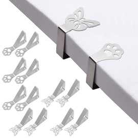 ZIGefofo Pack of 12 Tablecloth Clips Stainless Steel for Outdoor Use Table Clips for Thick Tables Garden Table Tablecloth Clips Outdoor Silver Tablecloth Holder for Thick Table Tops