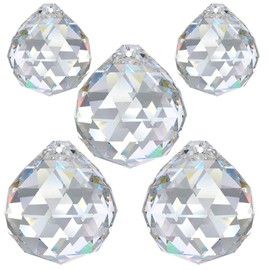 AMBROS Crystal Ball Set 5pcs 20mm & 30mm 30 Pbo-Feng Shui Suncatcher Rainbow