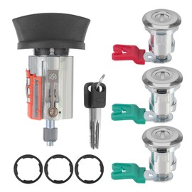 WZYJGTOP Door Lock Cylinders & Ignition Switch with Keys | Replacement for 2001-2007 Ford F150/250/350, Explorer & Lincoln Blackwood | Replace#: LC6177 + DL5885 + 322347 + 597638(No chip)