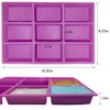 Molde rectangular de silicona para jabón de 4 onzas, moldes