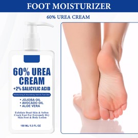 150ml Fußcreme, 60% Urea Fusscreme, Reparaturcreme Für Füße Und Hände, Hydrating And Anti-Cracking Foot Cream, Urea Cream, Maximale Stärke Für Hand, Fuß Und Körperpflege, Fußcreme Trockene Füße