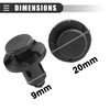 Motoforti Universal Plastic Car Rivets Fastener Push Clips, 9mm Hole,