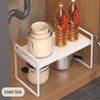 FAMKIT Cabinet Shelf Organizer Shelf, 13.8-25.6in L Adjustable Kitchen Counter
