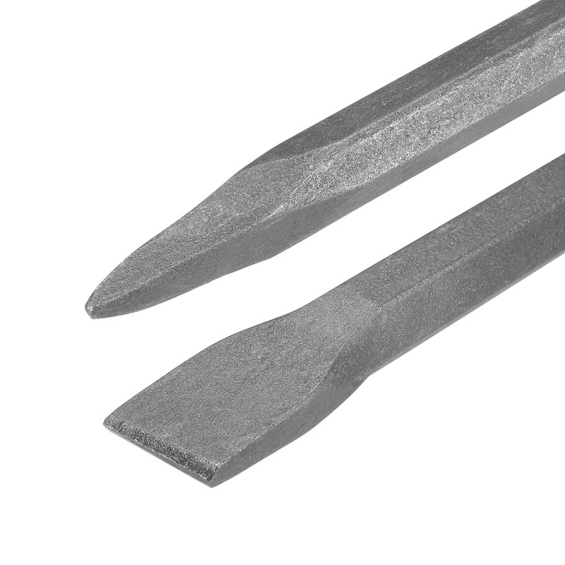 uxcell Masonry Chisel for Rock 11.8" Flat+Pointed Carving Head Sand