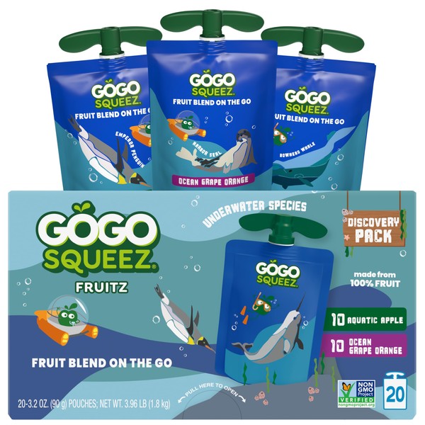 GoGo squeeZ Applesauce and Fruit Puree Underwater Species Discovery Pack,
