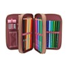 TOPModel Floral 3-Compartment Pencil Case with Pens