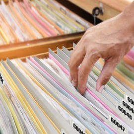 12 Pieces 12 x 12 Inches Scrapbook Tabbed Dividers Scrapbook Paper Storage Dividers Page with Labels for Storage Box Cards File Holder