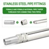 TAISHER 2PCS 304 Stainless Steel Flexible Movable Connector, 1/2" NPT
