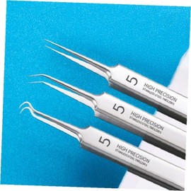 Precision Tweezers Ingrown Hair Removal Beauty Tweezers Eyelash Extensions Eyebrow Grooming Beauty Tool Stainless Steel, 1 Piece, L Shape / 정밀 핀셋 인그로운 매몰모 제거 미용 트위저 속눈썹 연장 눈썹 정리 뷰티 도구 스테인리스, 1개, L자형