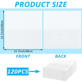 AIHSUMC 120 Pcs Face Makeup Protector Hood Disposable Non Woven Makeup Face Cover Breathable Cosmetic Mask Light and Airy Clothing Protector for Dressing Wedding Beauty