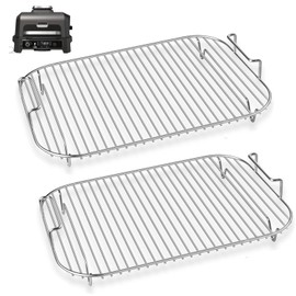 FuPatio Stainless Steel Rack Fits for Ninja XSKRSTRKXL Woodfire OG800 OG900 Series, Roast Smoke Grill for Ninja OG850 OG951 Woodfire Pro XL Outdoor Grill Accessories, Dishwasher Safe, 2 Pack