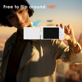 Digital Camera for Photography,64MP Autofocus Camara with 16X Zoom, 180° Flip Screen, Vlogging Cameras, Compact Travel Camera with 32GB Memory Card, 2 Batteries