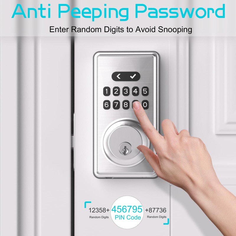 IBLOG Smart Lock Keyless Entry Door Lock – 6-Digit Anti-Peek