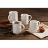 Mud Pie 16 oz Woven Ceramic Mug, White