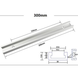 2pcs T-Slot Trucks 30mm Standard Miter Truck for Miter Slot Tabletop Aluminum Alloy Carpentry Tools Table Saw (300mm)