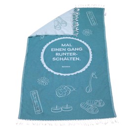 Skoda MVF11-100 Bath Towel Hammam Towel Beach Towel Ocean Towel 180 x 100 cm Turquoise / White