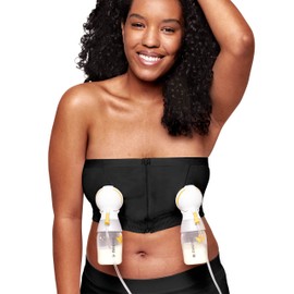 Medela Corpiño de Bombeo Manos Libres para Mujer, Negro, XL