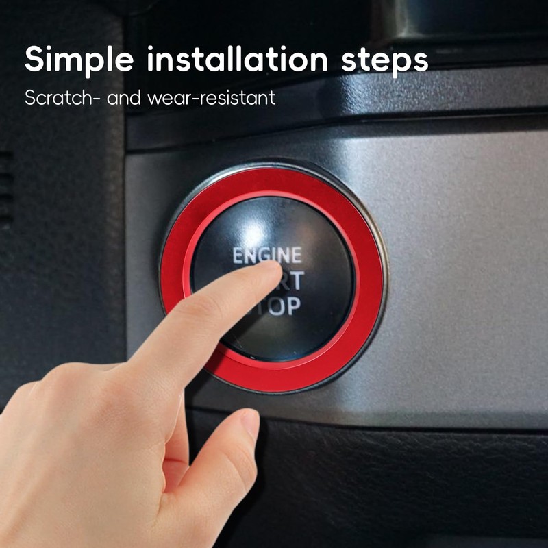 Auovo Engine Start Stop Button Outer Ring Compatible with Toyota